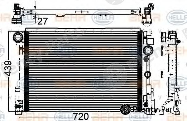  BEHR part 8MK376749-554 (8MK376749554) Radiator, engine cooling