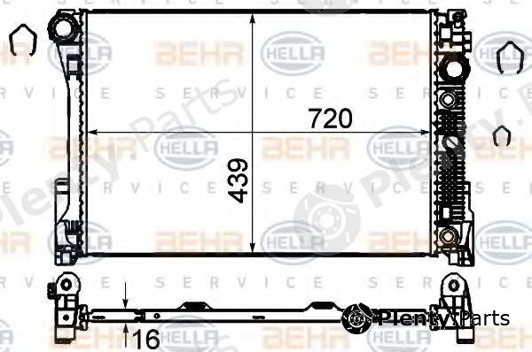  BEHR part 8MK376749-554 (8MK376749554) Radiator, engine cooling