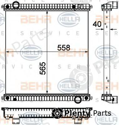  BEHR part 8MK376751-251 (8MK376751251) Radiator, engine cooling