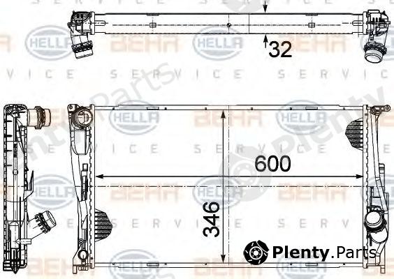  BEHR part 8MK376754-004 (8MK376754004) Radiator, engine cooling