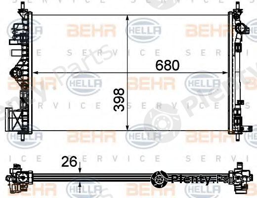  BEHR part 8MK376754-331 (8MK376754331) Radiator, engine cooling