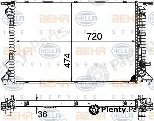  BEHR part 8MK376754-754 (8MK376754754) Radiator, engine cooling