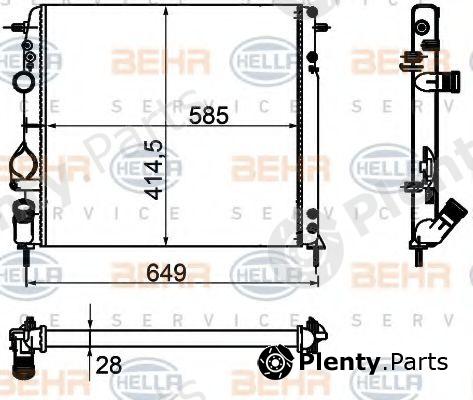  BEHR part 8MK376755-364 (8MK376755364) Radiator, engine cooling