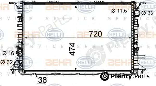  BEHR part 8MK376756-684 (8MK376756684) Radiator, engine cooling