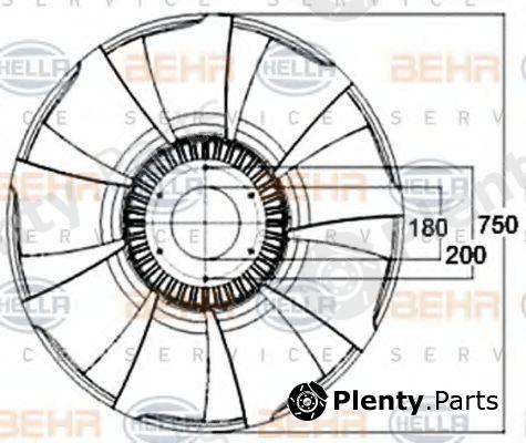  BEHR part 8MV376758-571 (8MV376758571) Fan Wheel, engine cooling