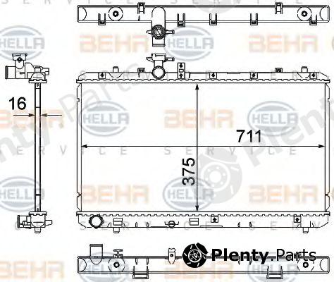  BEHR part 8MK376762-741 (8MK376762741) Radiator, engine cooling