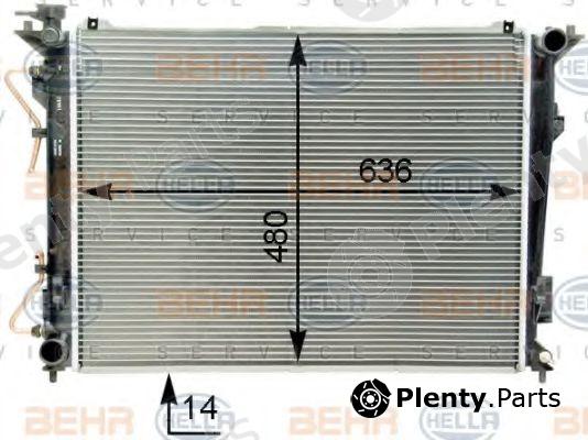  BEHR part 8MK376763-731 (8MK376763731) Radiator, engine cooling