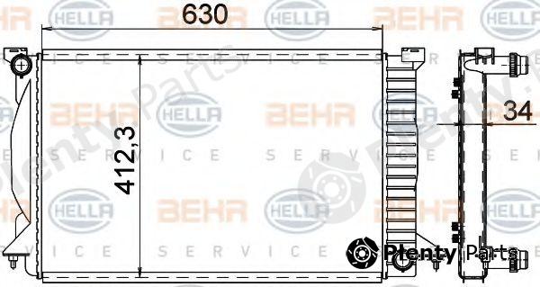  BEHR part 8MK376766-334 (8MK376766334) Radiator, engine cooling