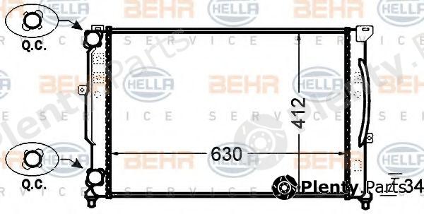  BEHR part 8MK376766-351 (8MK376766351) Radiator, engine cooling