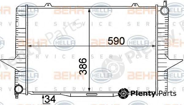  BEHR part 8MK376774-191 (8MK376774191) Radiator, engine cooling