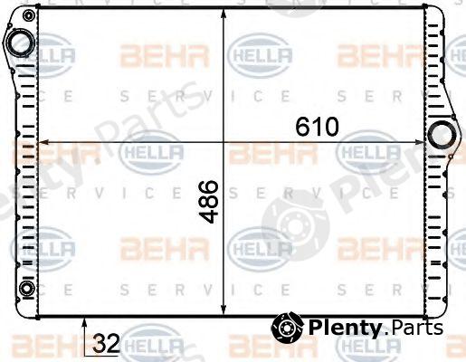  BEHR part 8MK376777-304 (8MK376777304) Radiator, engine cooling