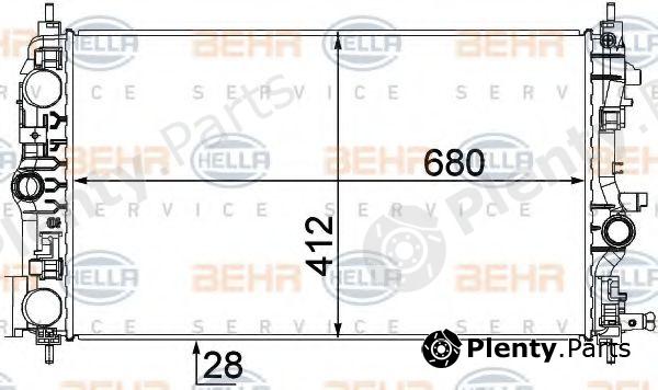  BEHR part 8MK376787-541 (8MK376787541) Radiator, engine cooling
