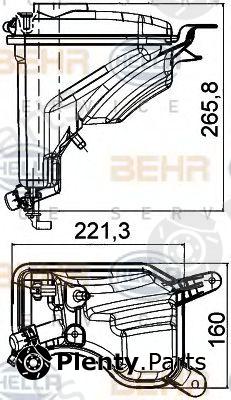  BEHR part 8MA376789-751 (8MA376789751) Expansion Tank, coolant