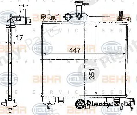  BEHR part 8MK376790-001 (8MK376790001) Radiator, engine cooling