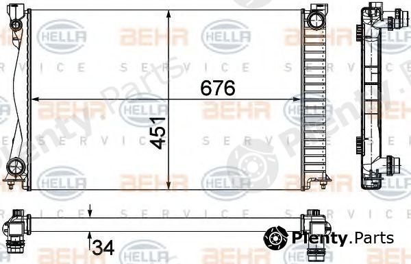  BEHR part 8MK376790-104 (8MK376790104) Radiator, engine cooling