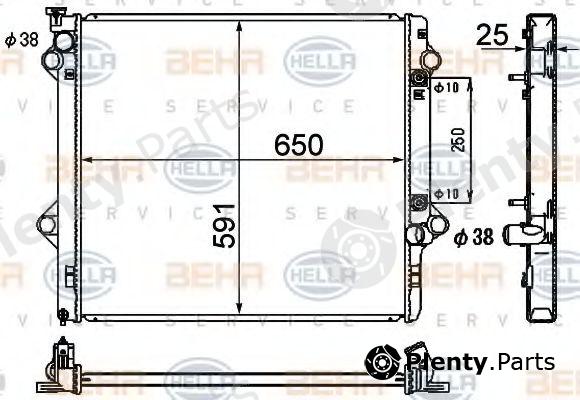  BEHR part 8MK376790-191 (8MK376790191) Radiator, engine cooling
