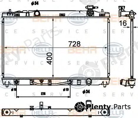  BEHR part 8MK376790-201 (8MK376790201) Radiator, engine cooling