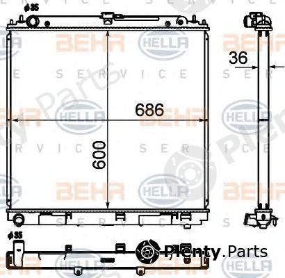  BEHR part 8MK376790-311 (8MK376790311) Radiator, engine cooling