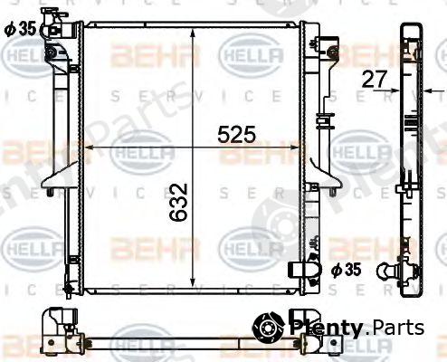  BEHR part 8MK376790-331 (8MK376790331) Radiator, engine cooling