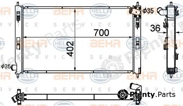  BEHR part 8MK376790-351 (8MK376790351) Radiator, engine cooling