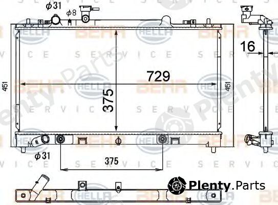  BEHR part 8MK376790-381 (8MK376790381) Radiator, engine cooling