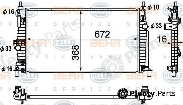  BEHR part 8MK376790-391 (8MK376790391) Radiator, engine cooling
