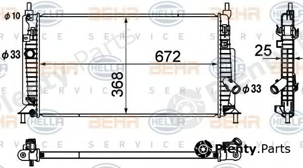  BEHR part 8MK376790-411 (8MK376790411) Radiator, engine cooling