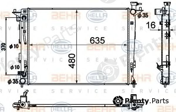  BEHR part 8MK376790-431 (8MK376790431) Radiator, engine cooling