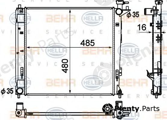  BEHR part 8MK376790-461 (8MK376790461) Radiator, engine cooling