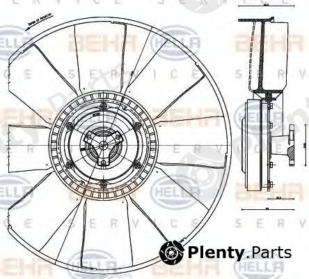 BEHR part 8MV376791-281 (8MV376791281) Fan, radiator