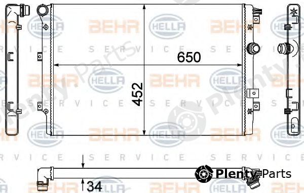  BEHR part 8MK376901-021 (8MK376901021) Radiator, engine cooling