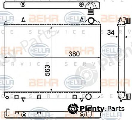 BEHR part 8MK376901-031 (8MK376901031) Radiator, engine cooling