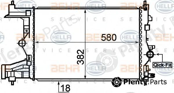  BEHR part 8MK376910-341 (8MK376910341) Radiator, engine cooling