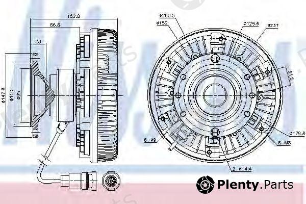  NISSENS part 86028 Clutch, radiator fan