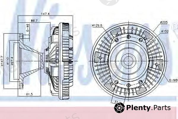  NISSENS part 86034 Clutch, radiator fan