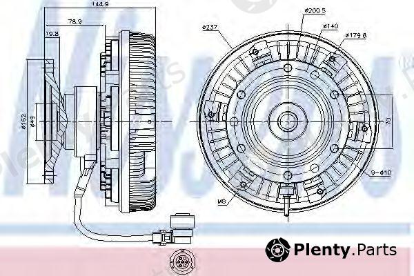  NISSENS part 86055 Clutch, radiator fan