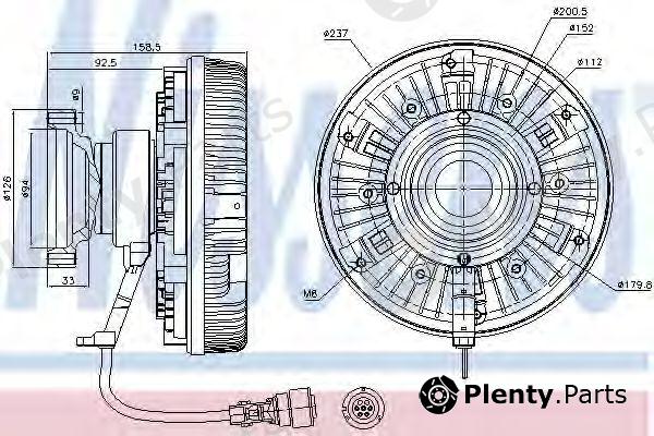  NISSENS part 86089 Clutch, radiator fan