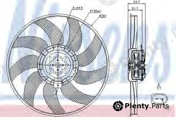  NISSENS part 85728 Fan, radiator