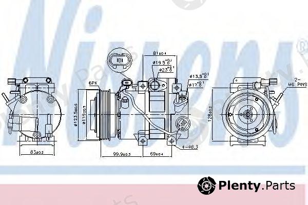  NISSENS part 890151 Compressor, air conditioning