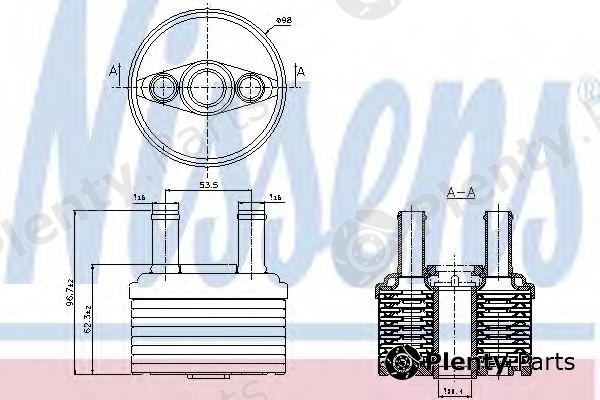  NISSENS part 90664 Oil Cooler, automatic transmission