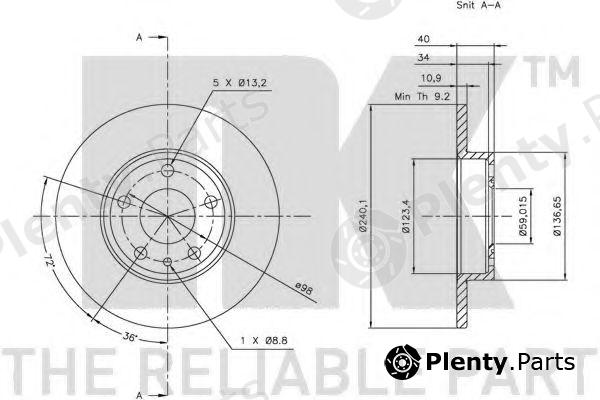  NK part 201020 Brake Disc