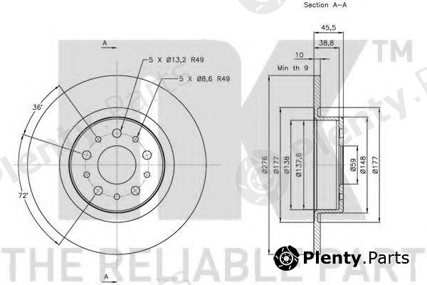  NK part 201021 Brake Disc