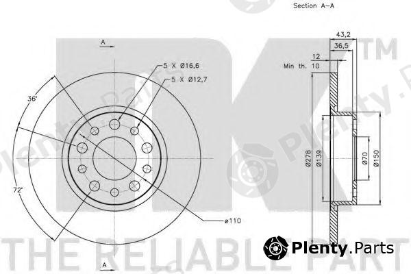  NK part 201024 Brake Disc