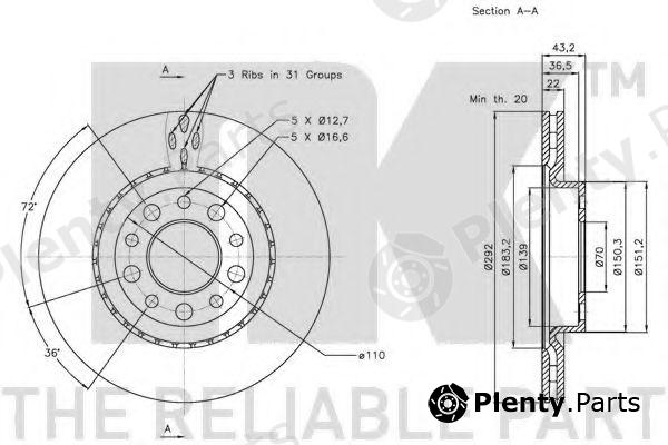  NK part 201025 Brake Disc