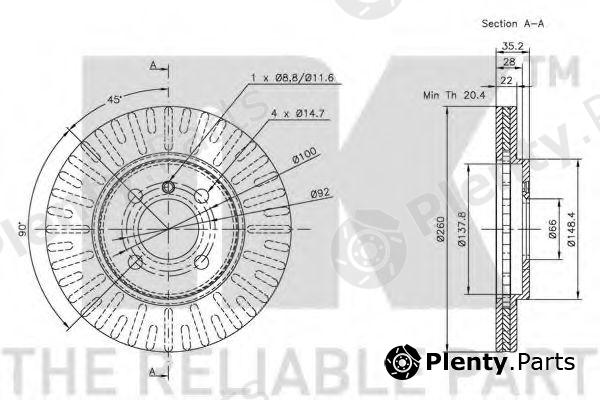  NK part 201509 Brake Disc