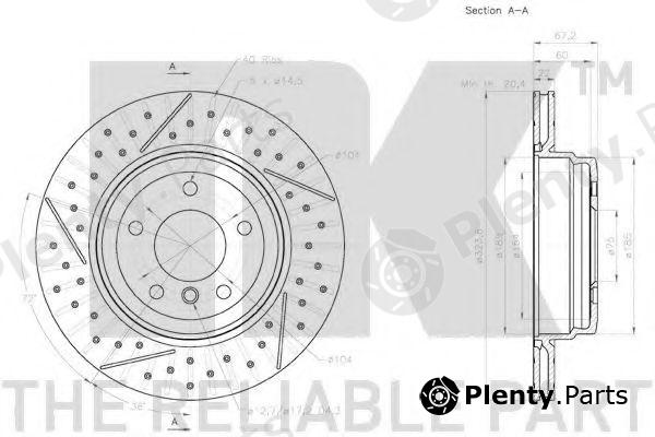 NK part 2015106 Brake Disc