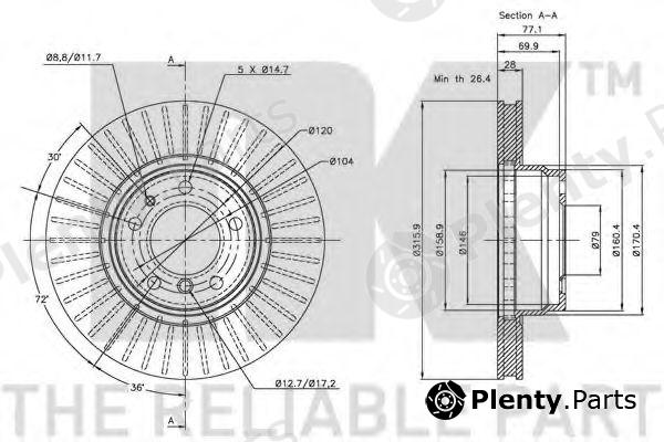 NK part 201534 Brake Disc