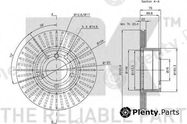  NK part 201536 Brake Disc