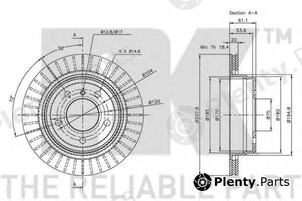  NK part 201539 Brake Disc