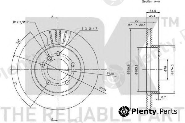  NK part 201540 Brake Disc